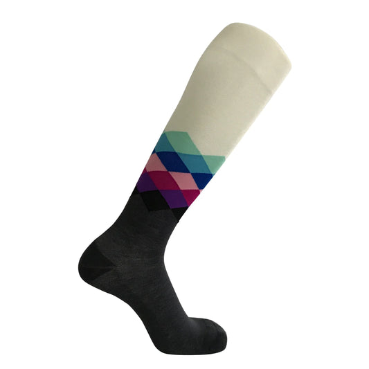 Lunatik Pastel Pixel compression sock on white background.
