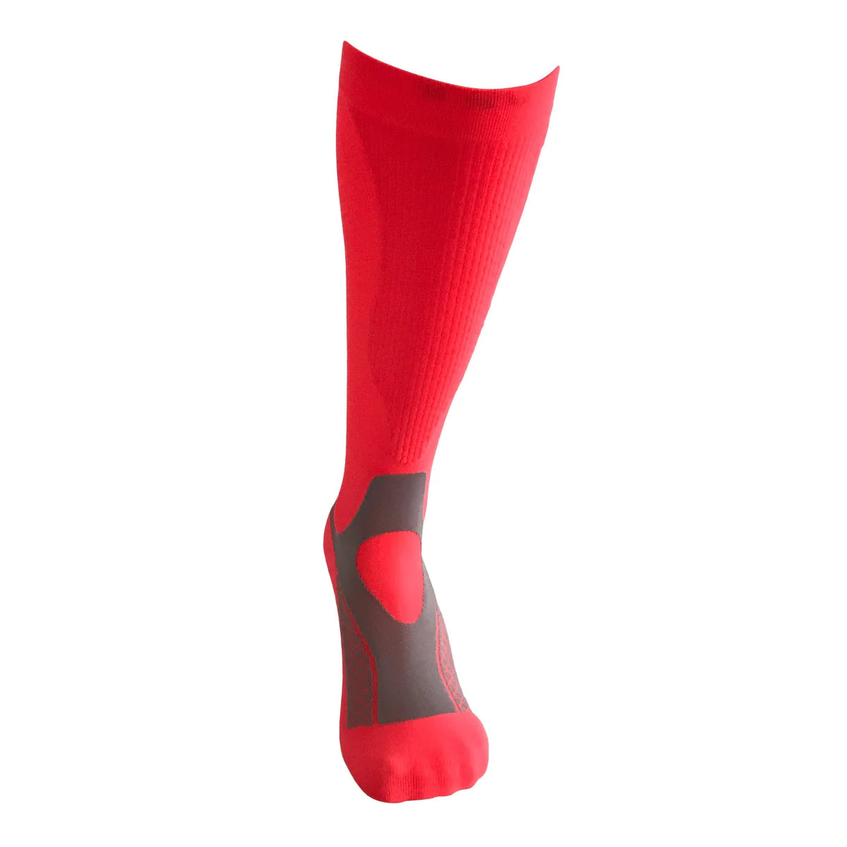 Lunatik Vibe Tech compression sock in pink on white background (front view).