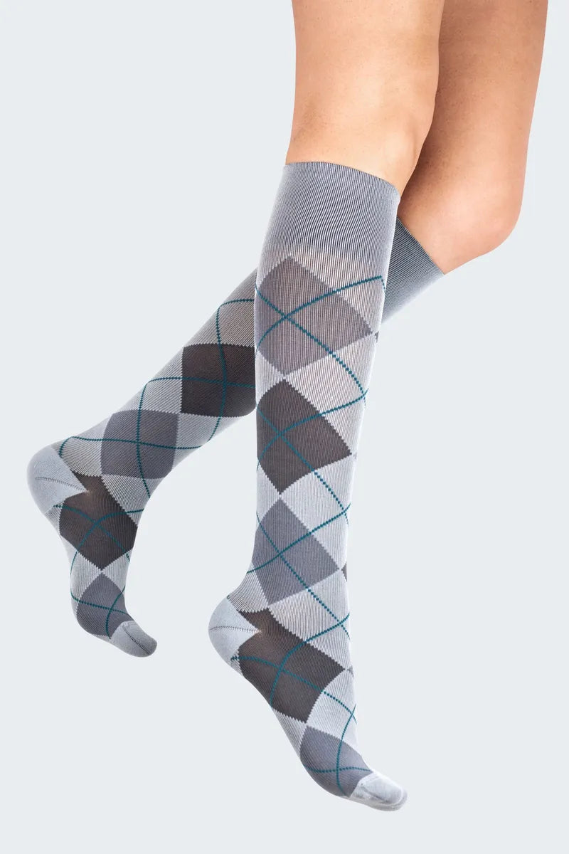 Mediven Rejuva Argyle - Knee High Compression Socks 20-30mmHg