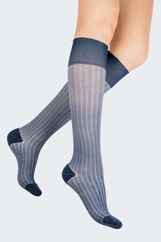 Mediven Rejuva Herringbone - Knee High Compression Socks 20-30mmHg