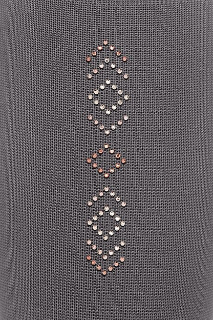 Sparkling Swarovski rosegold crystal design on grey socks.